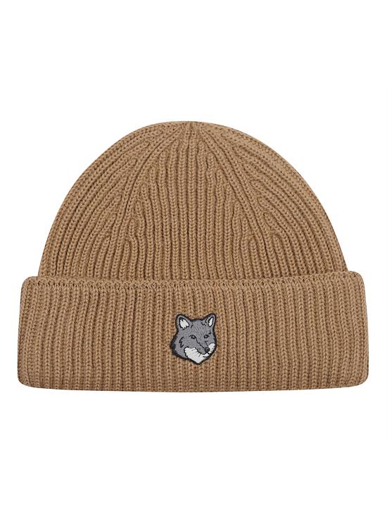 25FW 메종키츠네 폭스 헤드 라지 비니  PM06112KT1022 0054 CANVAS BROWN