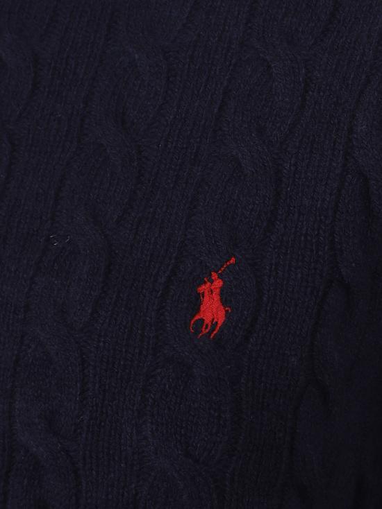 25FW 폴로 랄프로렌 울 캐시미어 케이블 니트 터틀넥 211888686 007 400 BLUE - POLO RALPH LAUREN