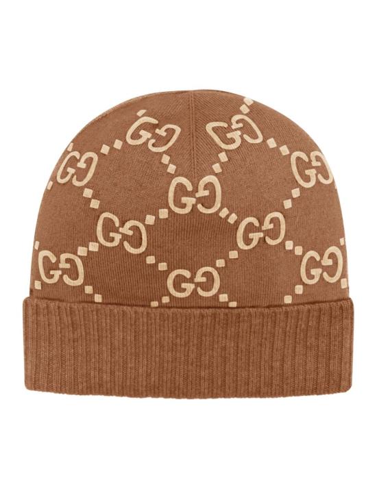 25FW 구찌 GG 캐시미어 자카드 비니  8113923GAC02379 BEIGE DOM - GUCCI
