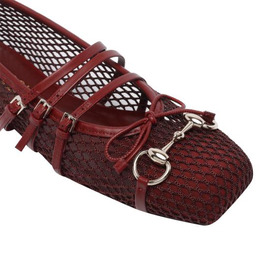 25FW 구찌 홀스빗 플랫 슈즈 835077 FAEQZ6207 Red - GUCCI