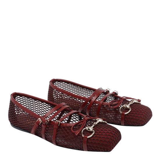 25FW 구찌 홀스빗 플랫 슈즈 835077 FAEQZ6207 Red - GUCCI