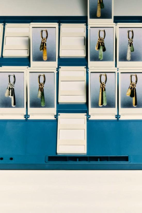  피디파올라 이어링 Pdpaola 옐로우 아벤츄린 라지 주피터 싱글 후프 골드 - PD PAOLA