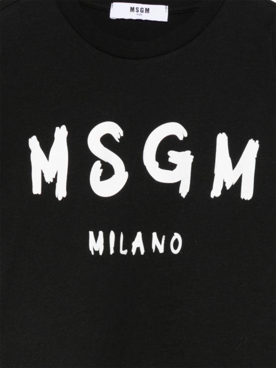25FW [키즈] 엠에스지엠 티셔츠 F5MSJUTH007K 110 BLACK - MSGM