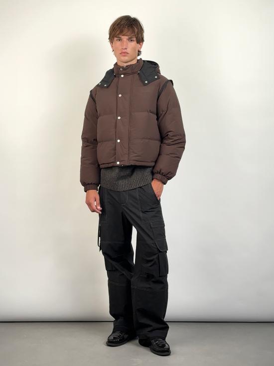 25FW 카레르 수트 자켓 CROSBY PUFFER JACKET BROWN Brown - CARRER