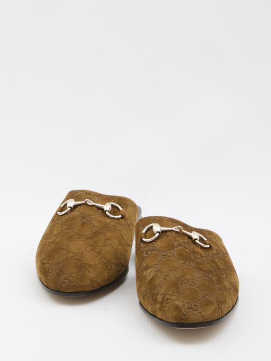 26SS 구찌 홀스빗 스웨이드 뮬 850140 AAFQV2118 BROWN - GUCCI