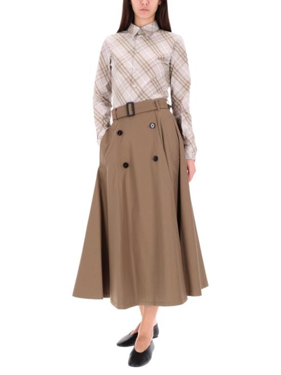  버버리 개버딘 스커트 8113541 A3324 Brown