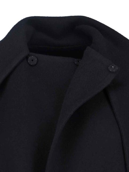 25FW 발렌시아가 프린지 디테일 코트 850604 TTU131000 Black - BALENCIAGA