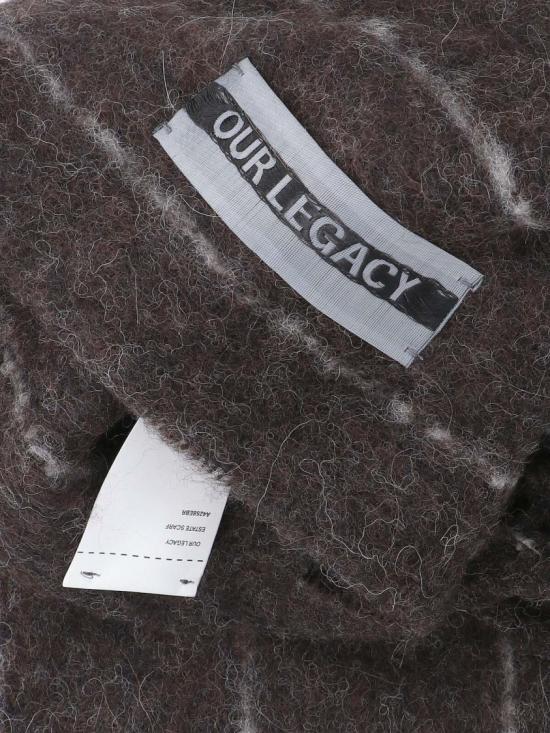 25FW 아워레가시 에스테이트 핀스트라이프 퍼지 알파카 머플러 A4258EBRBROWN PINSTRIPE FUZZY ALPACA Brown - OUR LEGACY
