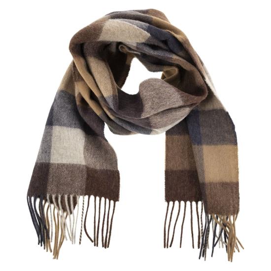 25FW 바버 머플러/스카프 USC0005 BROWN BLUE