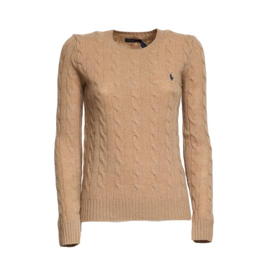 26FW 폴로 랄프로렌 폴로 자수 케이블 니트 스웨터 211971865002 Brown