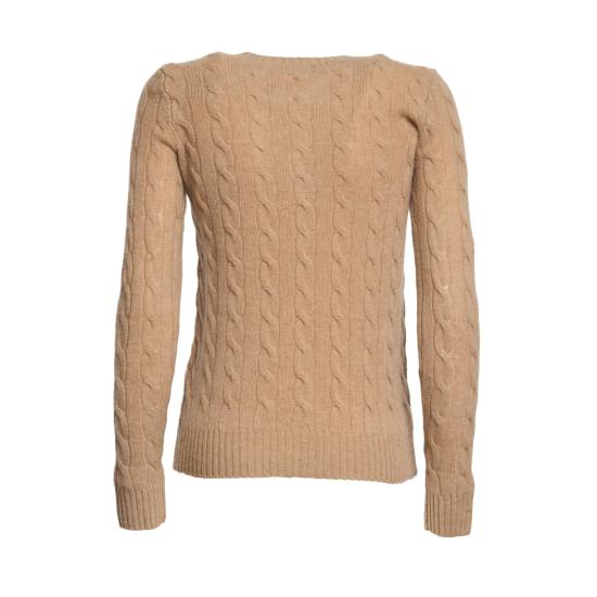 26FW 폴로 랄프로렌 폴로 자수 케이블 니트 스웨터 211971865002 Brown - POLO RALPH LAUREN