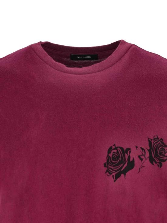 25FW 윌리 차바리아 반팔 티셔츠 WCJSY0147006 Red - WILLY CHAVARRIA