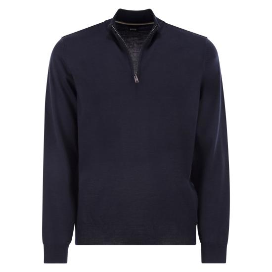 25FW 보스 집업 니트 50528300 BLUE