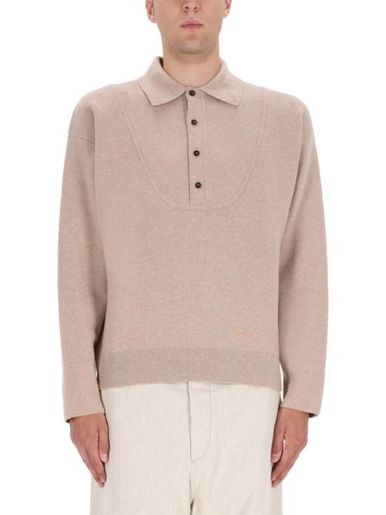 25FW 자크뮈스 팔로네 바뢰즈 폴로 스웨터 SWM00609AK0 0276150 Neutrals