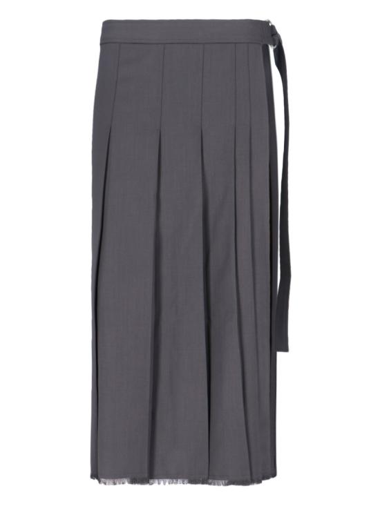 25FW 이비르 롱 스커트 154901CHARCOAL Grey