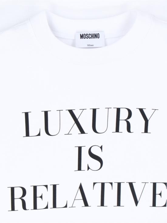 25FW 모스키노 반팔 티셔츠 252D 0701 54421001 White - MOSCHINO