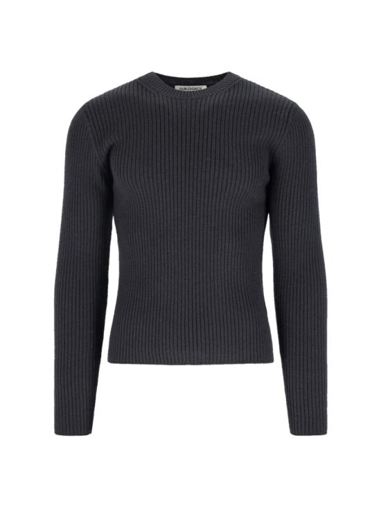 25FW 아워레가시 리브드 크루넥 스웨터  M4253COOFF BLACK RUSTIC MERINO Black