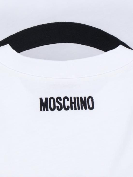 25FW 모스키노 반팔 티셔츠 252D 0712 54411001 White - MOSCHINO