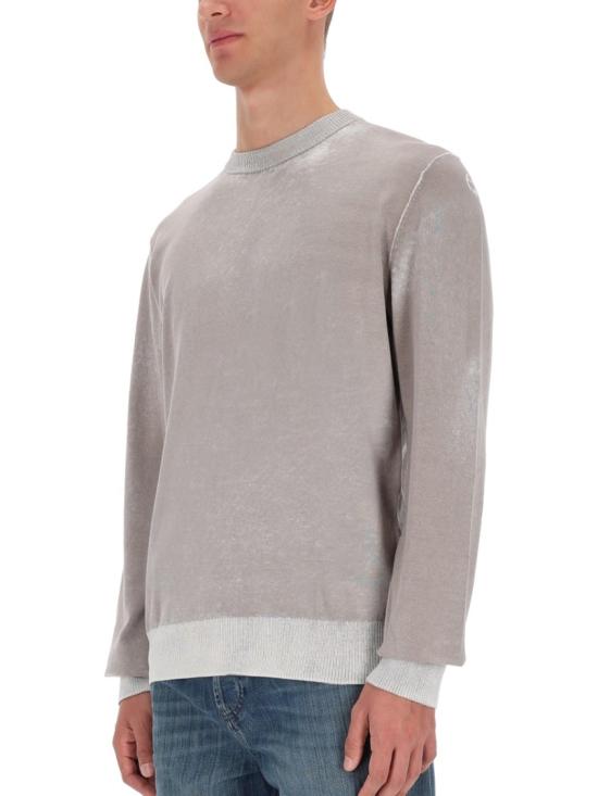25FW 디젤 리버스 프린트 코튼 스웨터 A11187 0BEAR91L Grey - DIESEL