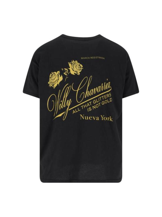 25FW 윌리 차바리아 반팔 티셔츠 WCJSY0147001 Black - WILLY CHAVARRIA