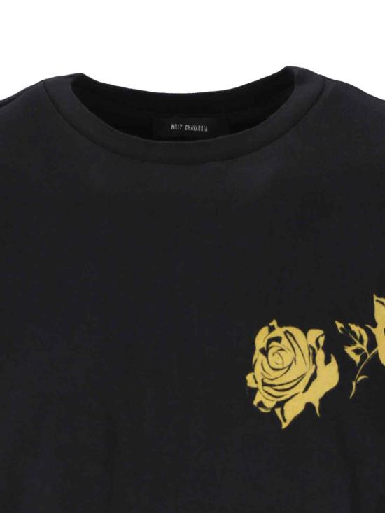 25FW 윌리 차바리아 반팔 티셔츠 WCJSY0147001 Black - WILLY CHAVARRIA