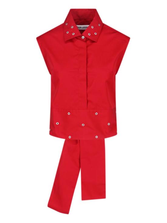 25FW 아워레가시 거들 탑 W4252GLRLIPSTICK RED SUPER POPLIN