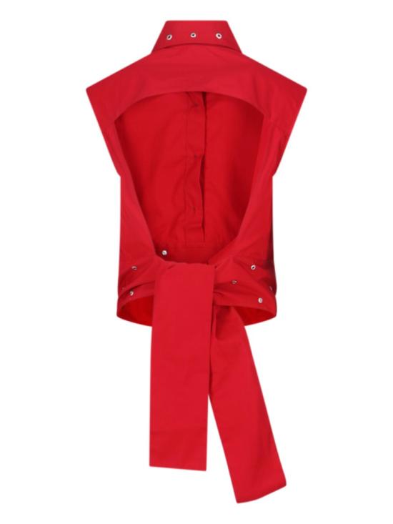 25FW 아워레가시 거들 탑 W4252GLRLIPSTICK RED SUPER POPLIN - OUR LEGACY
