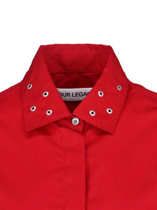 25FW 아워레가시 거들 탑 W4252GLRLIPSTICK RED SUPER POPLIN - OUR LEGACY