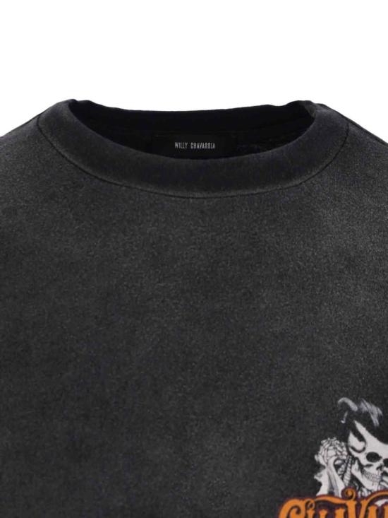 25FW 윌리 차바리아 반팔 티셔츠 WCJSY0127001 Black - WILLY CHAVARRIA