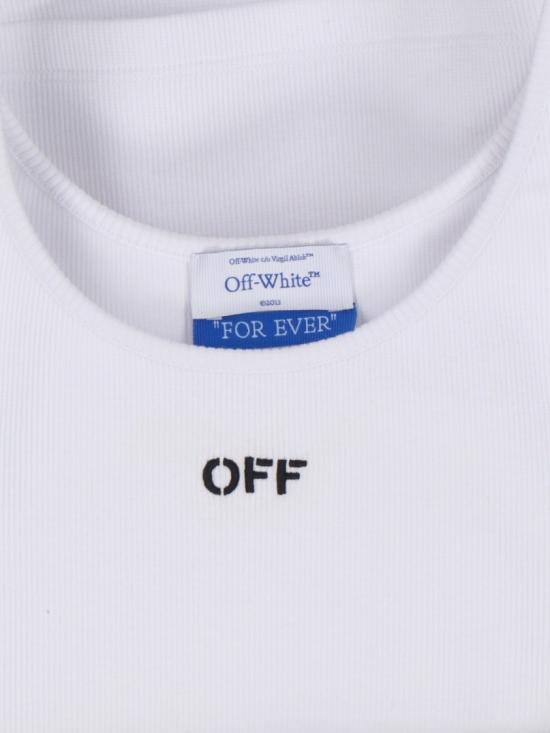 25FW 오프화이트 민소매 티셔츠 OWAD072C99JER0020110 White - OFF WHITE
