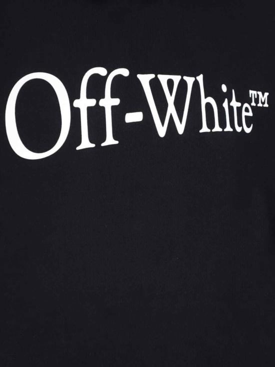 25FW 오프화이트 런 애로우 후드 티셔츠셔츠 OMBB085F25FLE00J1001 Black - OFF WHITE