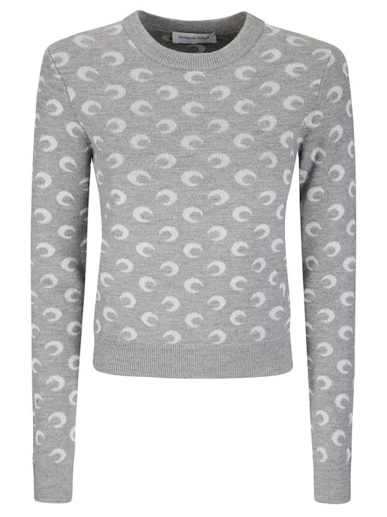 25FW 마린세르 문 자카드 니트 스웨터 WTK014BCKNI0530 Grey