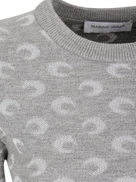 25FW 마린세르 문 자카드 니트 스웨터 WTK014BCKNI0530 Grey - MARINE SERRE
