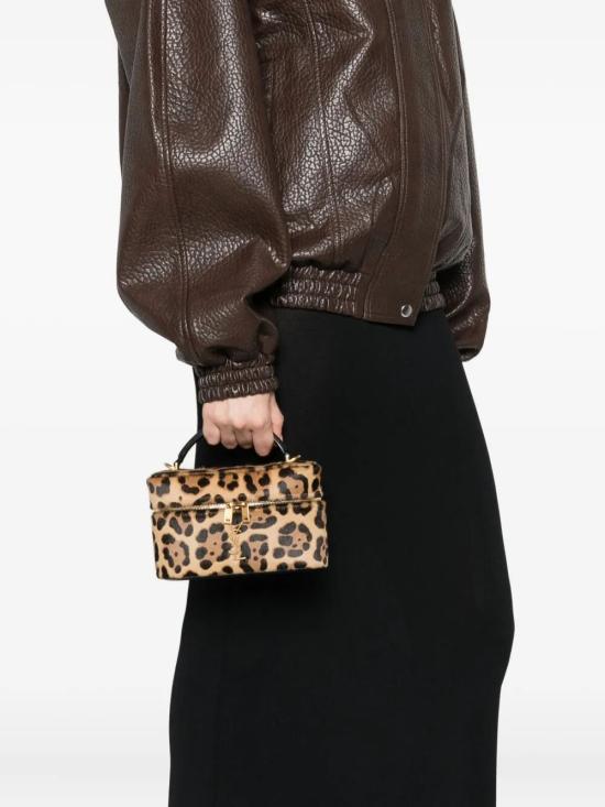 25FW 생로랑 가비 포니 헤어 레더 베니티 백 798098 AAE6T 2490 MANTO NATURALE NERO - SAINT LAURENT