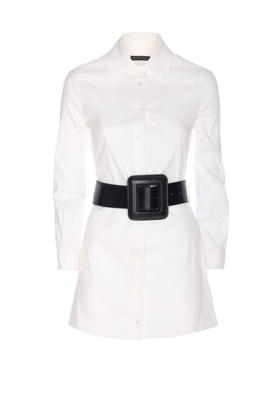 25FW 발렌시아가 미디 원피스 850625 TSM199000 White