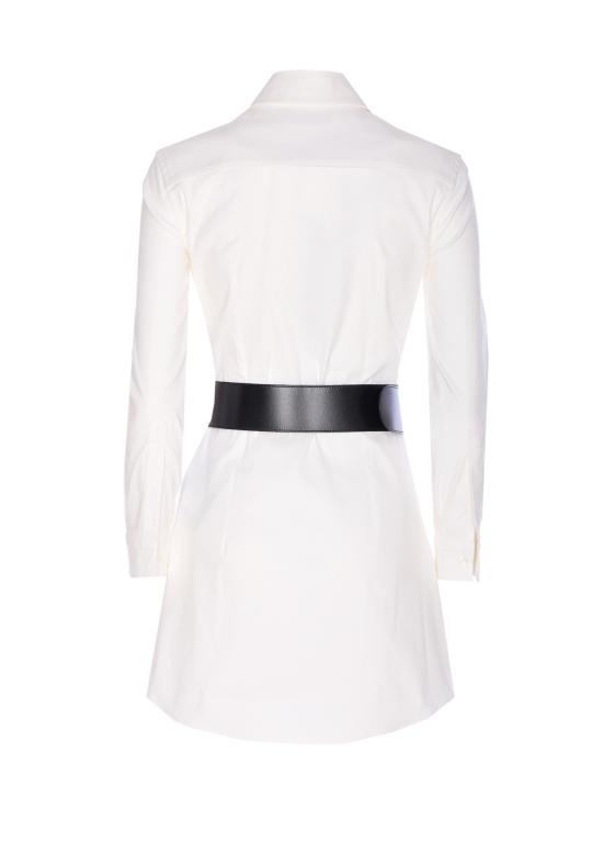 25FW 발렌시아가 미디 원피스 850625 TSM199000 White - BALENCIAGA