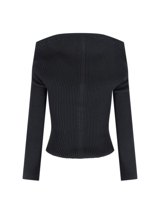 25FW 릭 오웬스 스웨터 RO02E4675 KWVH 09 Black - RICK OWENS
