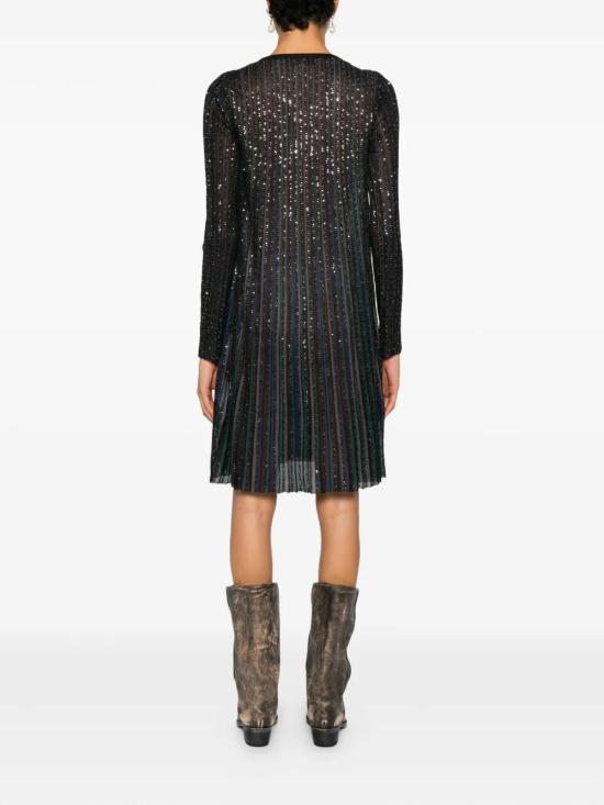 25FW 미소니 미디 원피스 DS25WG2BBK01CL MULTIBLK GREEN BLUET - MISSONI