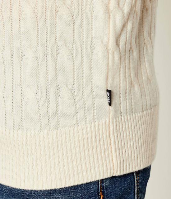 25FW 보스 스웨터 50549975 10274959 01 131 Open white - BOSS