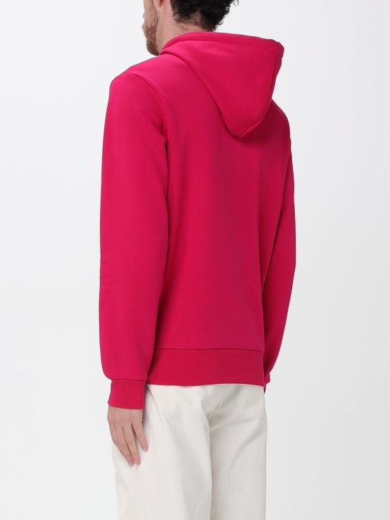 25FW 라코스테 오가닉 코튼 후드 티셔츠 SH9623 U8X Cherry - LACOSTE