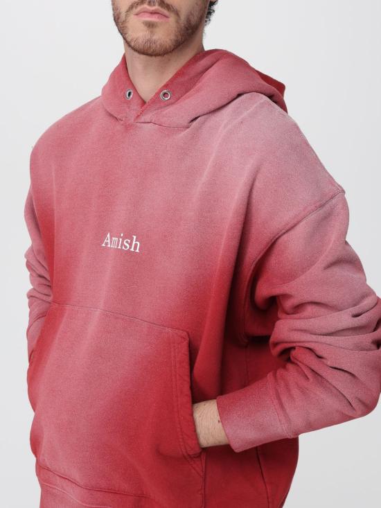 25FW 아미시 긴팔 티셔츠 AMU051CN30 C0511 Red - AMISH