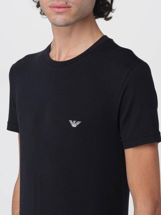 25FW 엠포리오 아르마니 반팔 티셔츠 1119714F526 00020 Black - EMPORIO ARMANI
