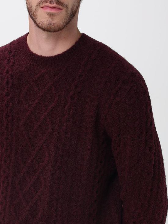 25FW 파올로페코라 스웨터 A046F012 7635 Burgundy - PAOLO PECORA