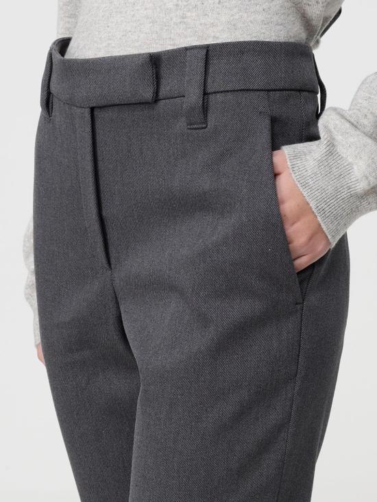 25FW 브루넬로 쿠치넬리 스트레이트 팬츠 MA126P7258 C004 Grey - BRUNELLO CUCINELLI