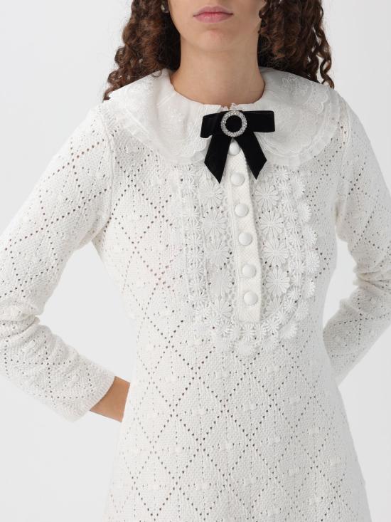 25FW 셀프 포트레이트 롱 원피스 AW25123SW White - SELF PORTRAIT