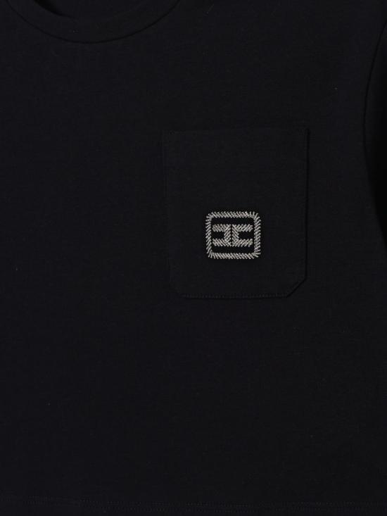 25FW [키즈] 엘리자베타프랜치 티셔츠 EFTS2430JE006 D045 Black - ELISABETTA FRANCHI