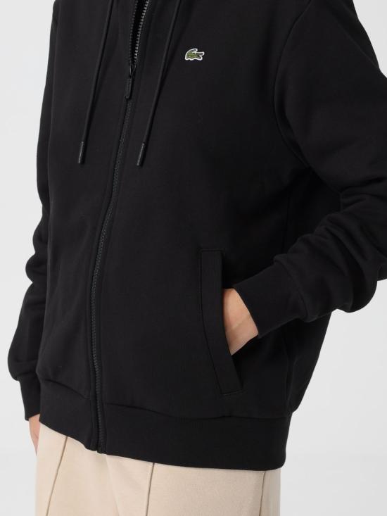 25FW 라코스테 후드 티셔츠 SF5256 031 Black - LACOSTE