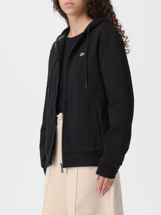 25FW 라코스테 후드 티셔츠 SF5256 031 Black - LACOSTE