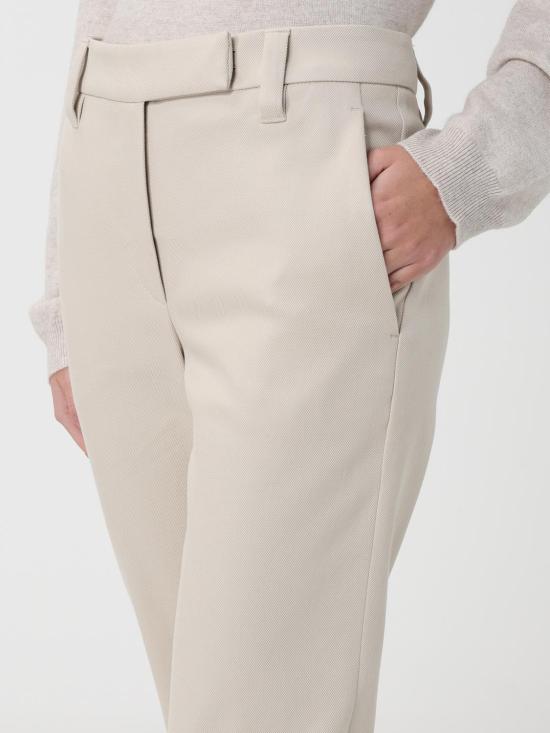 25FW 브루넬로 쿠치넬리 스트레이트 팬츠 MA126P7258 C8913 White - BRUNELLO CUCINELLI