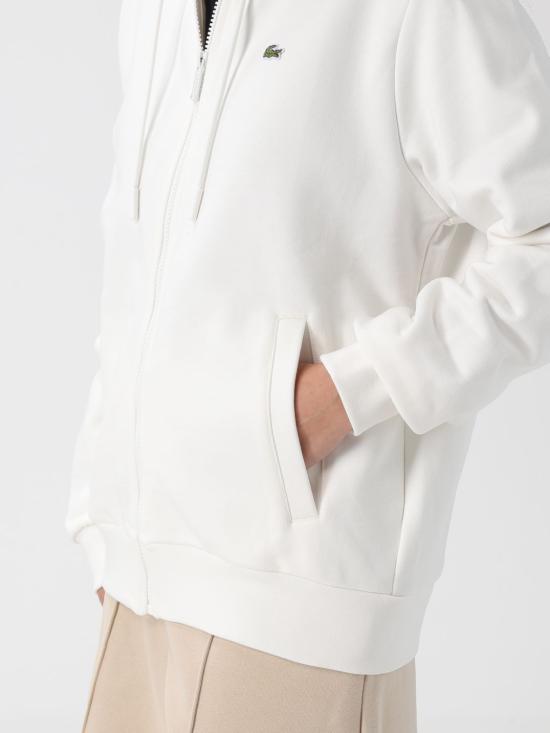 25FW 라코스테 후드 티셔츠 SF5256 70V White - LACOSTE